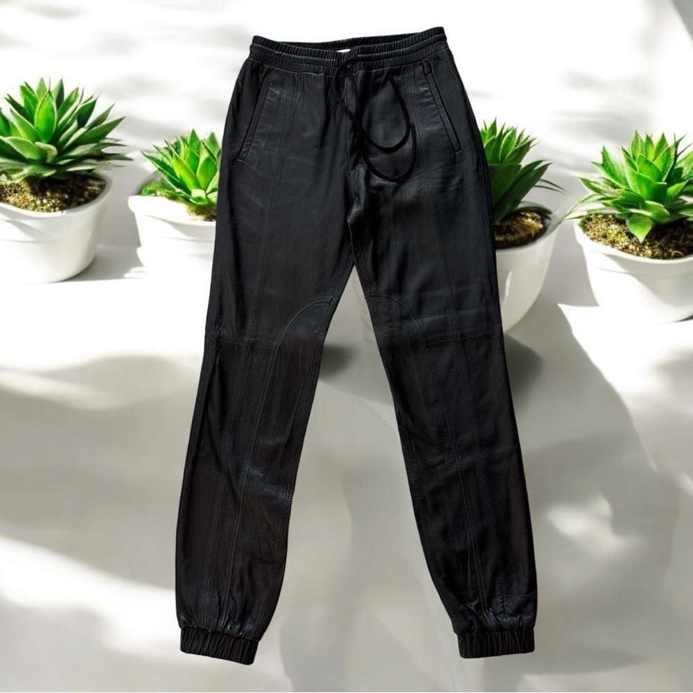 BCBGMAXAZRIA Runway Faux Leather Jogger Pants – XS